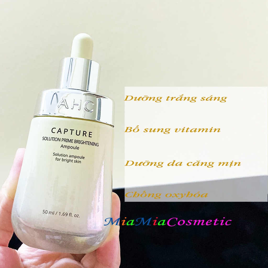 Serum Tinh Chất AHC Capture Solution Prime White Moist Revital Ampoule Dưỡng Trắng Cấp Ẩm 50ml [ MẪU MỚI NHẤT]