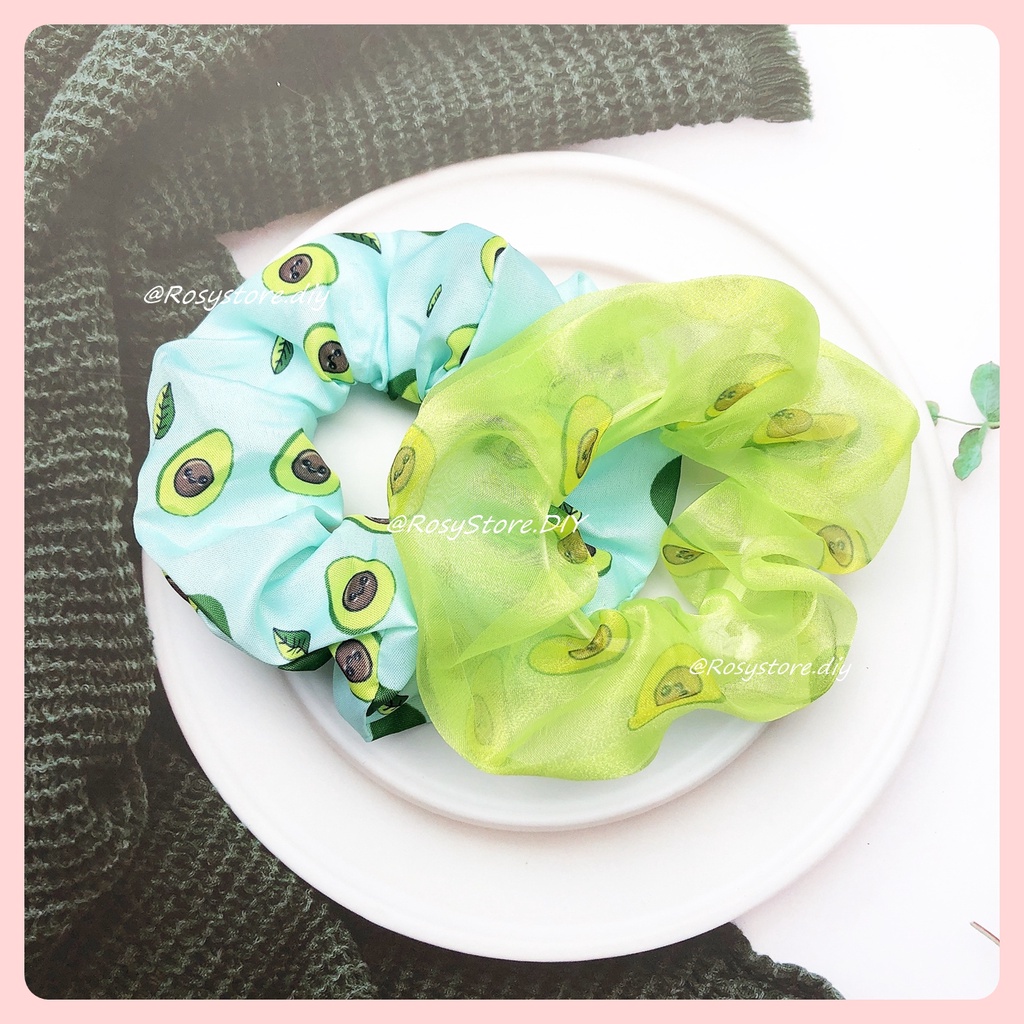 CỘT TÓC VẢI VOAN SCRUNCHIES QUẢ BƠ-THỜI TRANG HÀN QUỐC NỮ GIÁ RẺ ĐẸP