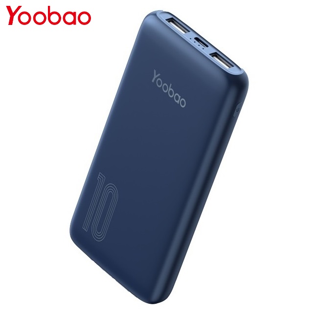 Sạc Dự Phòng Yoobao 10000mAh Pin Polymer Mỏng Nhẹ, Đầu vào Type-C, 2 Đầu Ra USB - YOOBAO D10