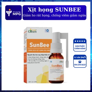 Xịt họng keo ong Sunbee: Giảm ngứa rát họng, đau họng