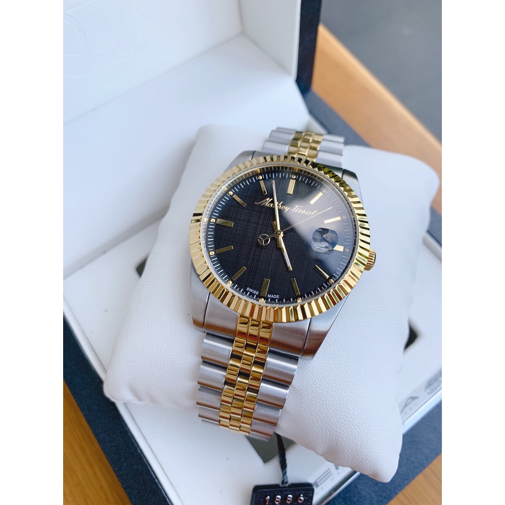 Đồng Hồ Nam chính hãng Mathey Tissot III Quartz Black Dial Men's Watch H810BN - Máy Pin - Kính cứng cường lực