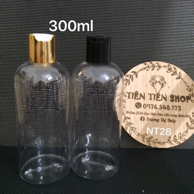 Chai nhựa trong 300ml nắp press