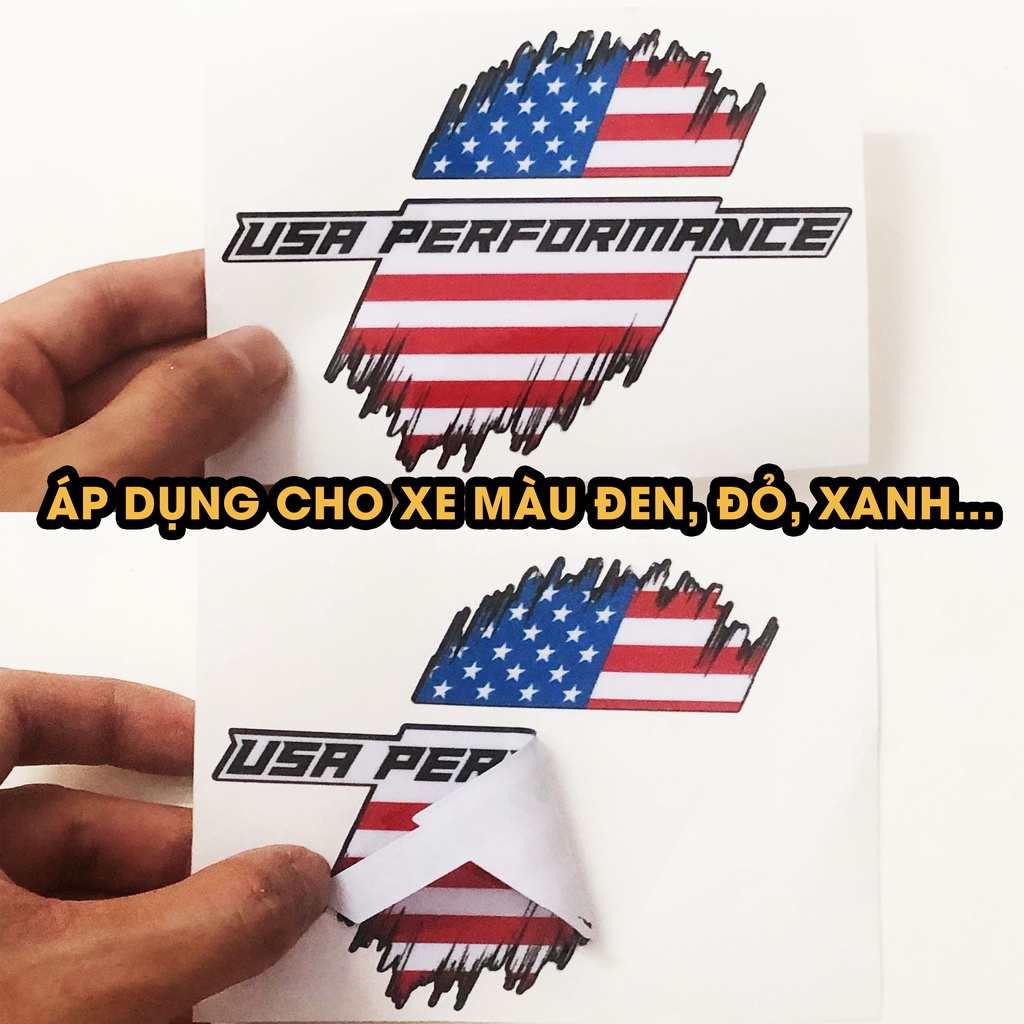 Tem Cờ Mỹ | DVT USA | Dán Đa Vị Trí Xe Máy, Xe Điện, Nón Bảo Hiểm, Sticker Dán Xe Chống Nước, Bền Màu