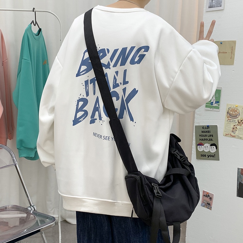 Ifnicefuture Áo hoodie Tay Dài In Họa Tiết Đơn Giản Thời Trang Hàn Quốc Cho Nam