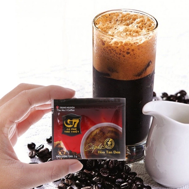 Cà phê G7 hòa tan đen Trung Nguyên Hộp 15 gói x 2gam