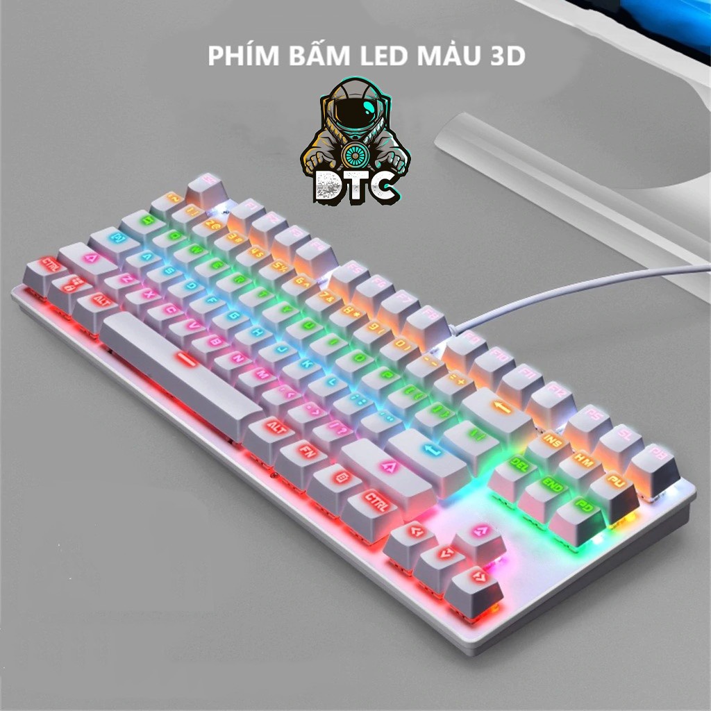 Bàn phím cơ máy tính có dây mini giá rẻ gaming k2 có dây RGB DTCstore99