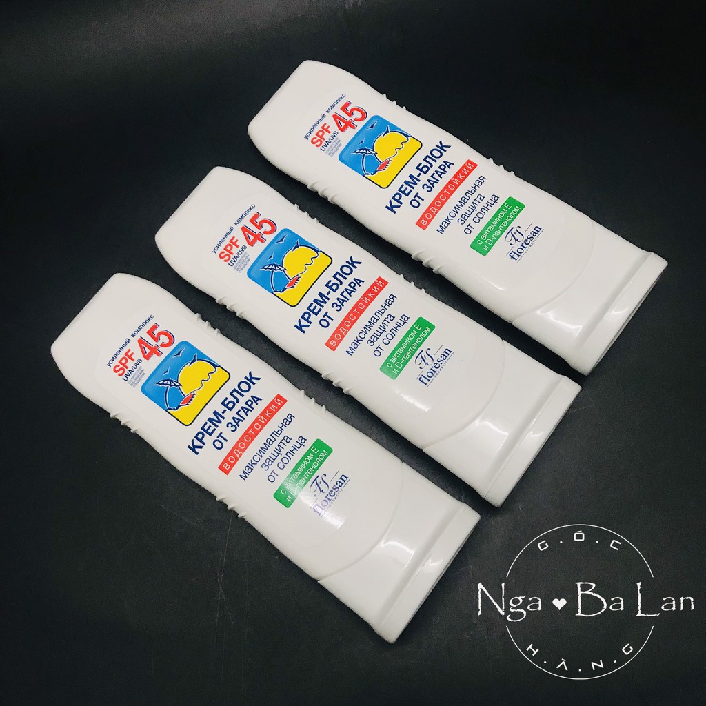 Kem chống nắng trắng da floresan SPF 45 của Nga