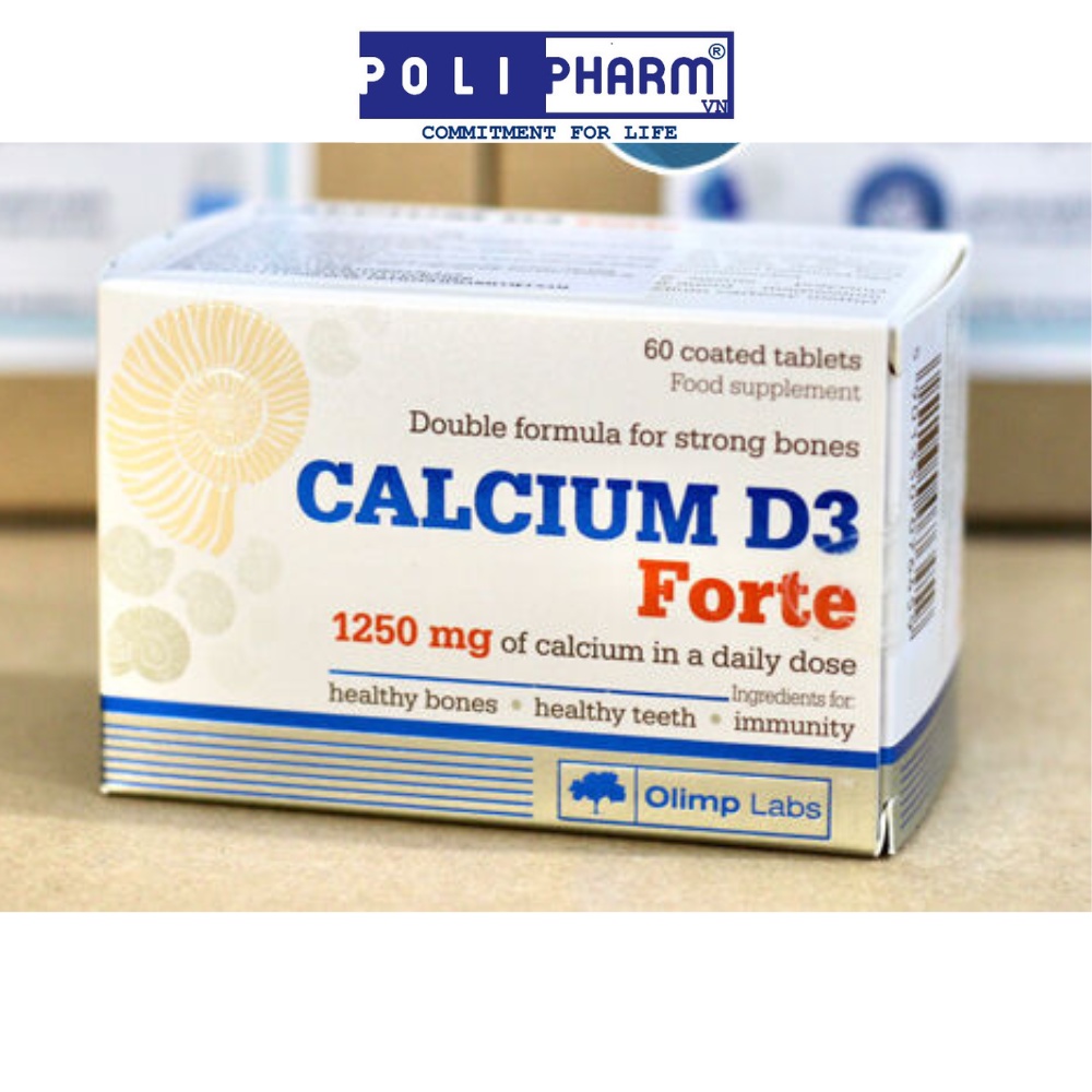 Viên uống bổ sung Canxi CALCIUM D3 FORTE - OLIMP LABS xuất sứ Ba Lan hộp 60 viên nén POLIPHARM