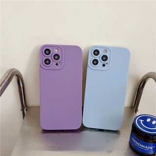 Ốp Điện Thoại TPU Mềm Mỏng Màu Trơn Đơn Giản Cho iPhone 13 12 Pro MAX 11 8 Plus X XR XS MAX 6 6s
