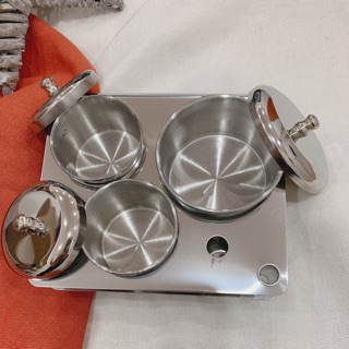 Khay inox đựng lưu huỳnh - dụng cụ nail