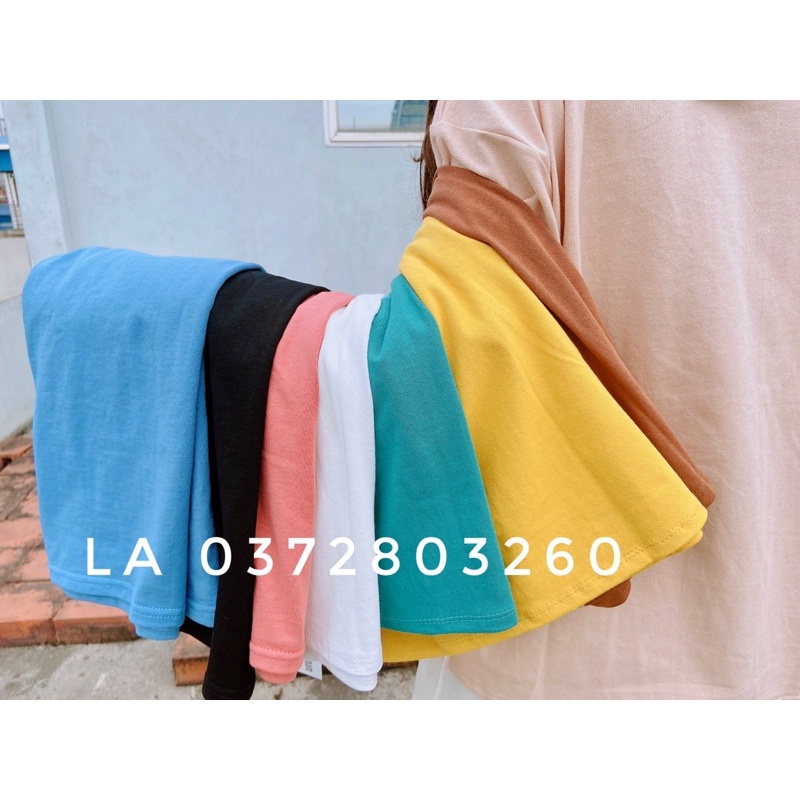 Áo thun trơn Áo phông tay lỡ Áo trơn nữ cao cấp vnxk dáng thụng rộng