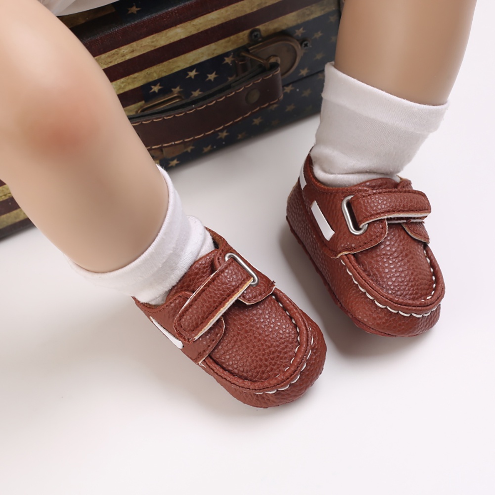 Giày Thể Thao Da PU Đế Mềm Chống Trượt Cho Bé Trai Tập Đi