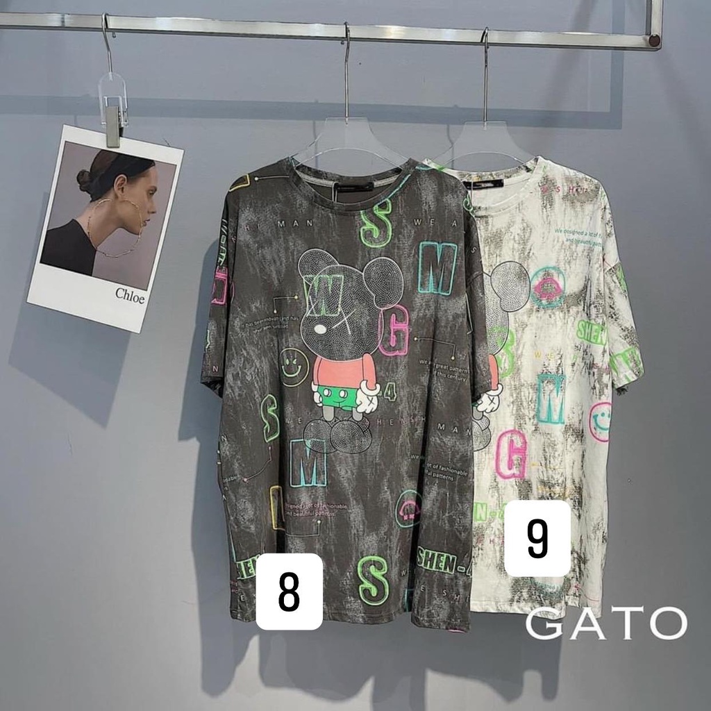 Áo thun nữ from rộng  phông unisex cộc tay dấu quần chất cotton mềm mịn hình in 3d sắc nét