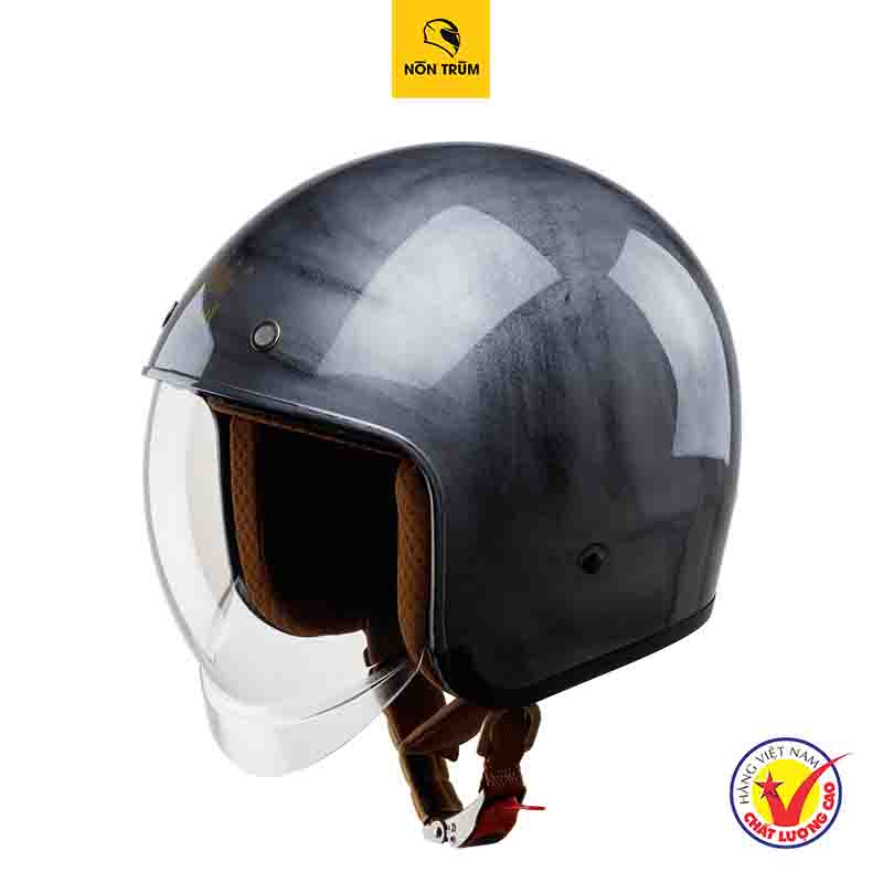 [Nón Trùm] Nón bảo hiểm 3/4 Royal M139 có kính âm tem xước bóng