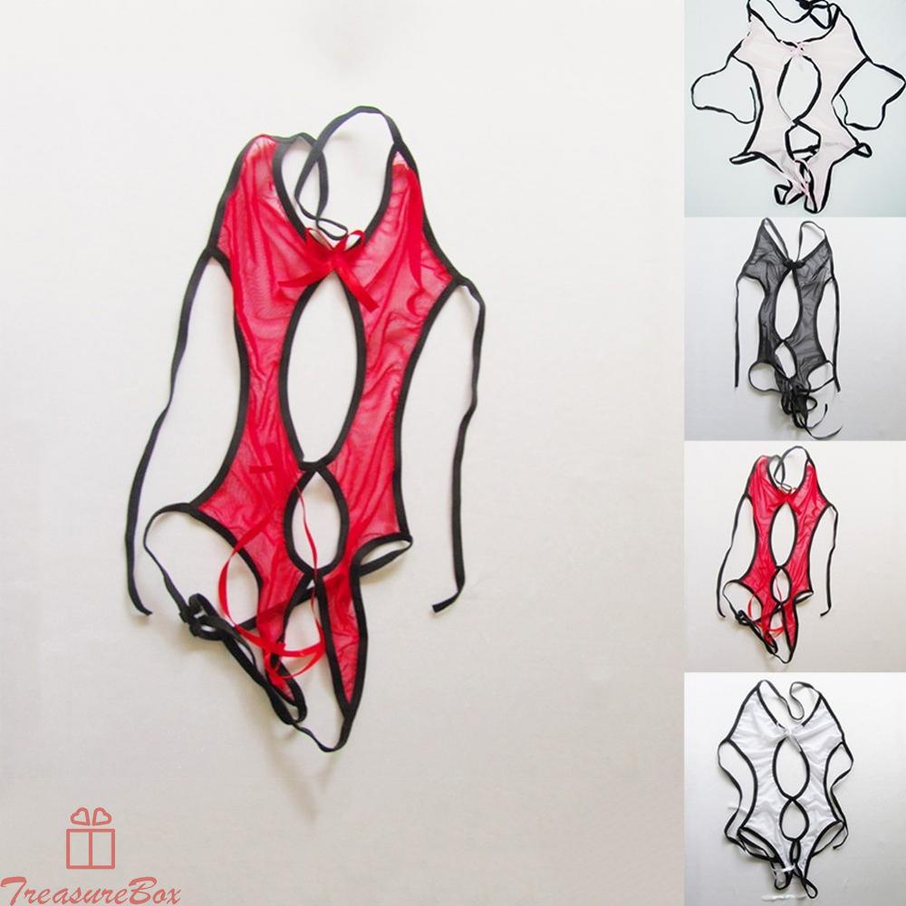 Men Lingerie Thongs Bodysuit See-through Mesh Underwear Sissy Jumpsuit Nightwear 100% brand new and high quality