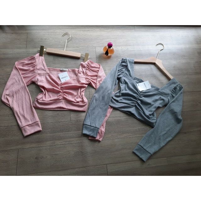 Áo Crotop Nữ - Áo Croptop Nhún Ngực Cổ Rộng Bo Tay - Thời Trang Nữ AnAn - CRT12 | BigBuy360 - bigbuy360.vn