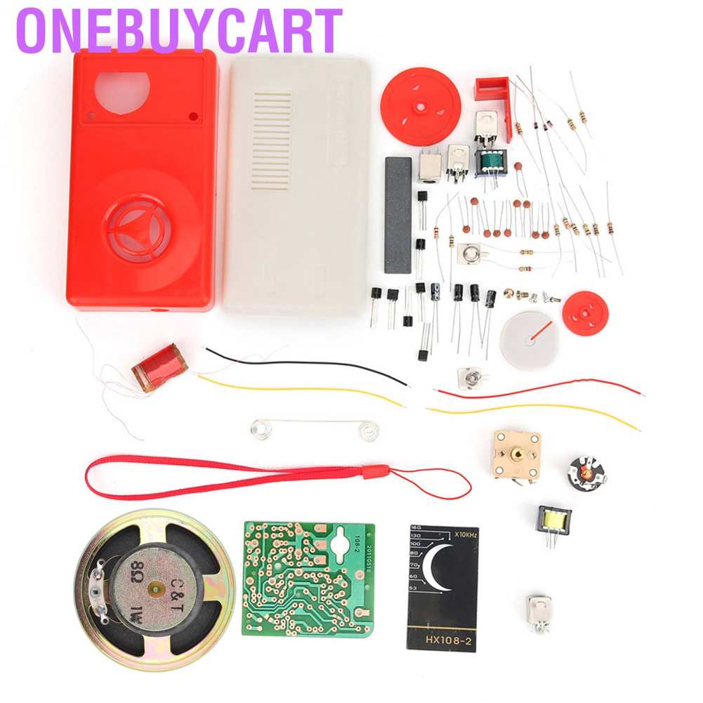 Onebuycart HX108-2 7 Tube Radio Electronic DIY Kit Learning Set Parts