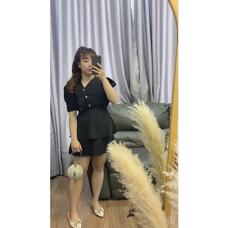 Sét Sơ Mi Khuy Chéo Bigsize 55kg Đến 100kg (L/XL/XXL)