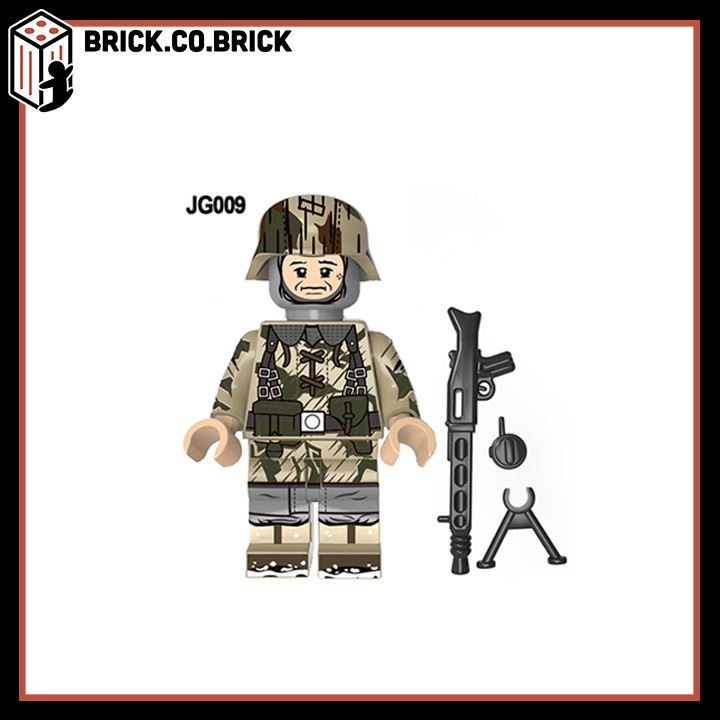 JG LÍNH ĐỨC THẾ CHIẾN 2 - Đồ chơi lắp ráp non lego và minifigures mô hình Army Quân Đội kèm Phụ kiện cực chất