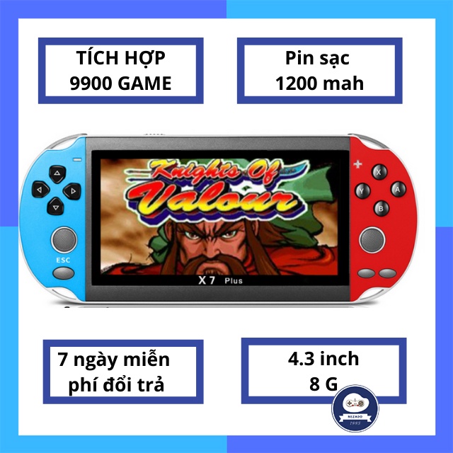 Máy chơi game cầm tay M7 Plush 9999 game , nghe nhạc, xem phim, đọc sách MG05