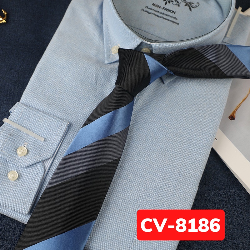Cavat Nam màu đỏ đậm bản to 8cm cao cấp thời trang, Cà vạt công sở, Cravat chú rể, Calavat dự tiệc CV-8186