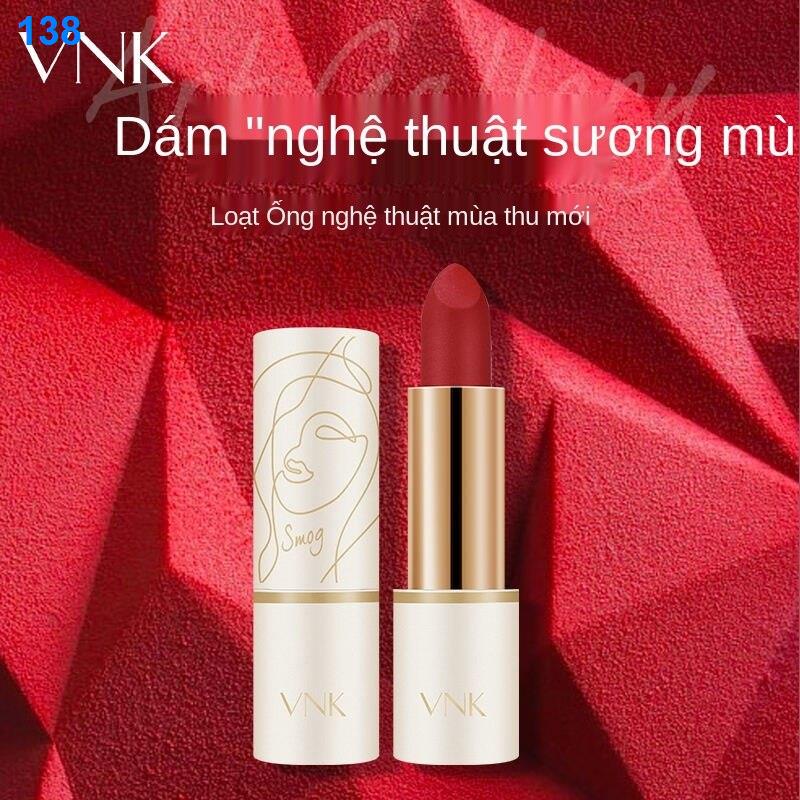 2021☁◐Son môi VNK hộp quà tặng trang điểm bộ nguyên ống nghệ thuật mờ không dễ phai màu bền lâu