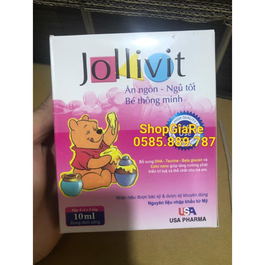 Jollivit Ăn Ngon giúp bé ngủ tốt, bé ăn ngon, ngủ ngon, kích thích bé ăn nhiều hơn hộp 20 ống