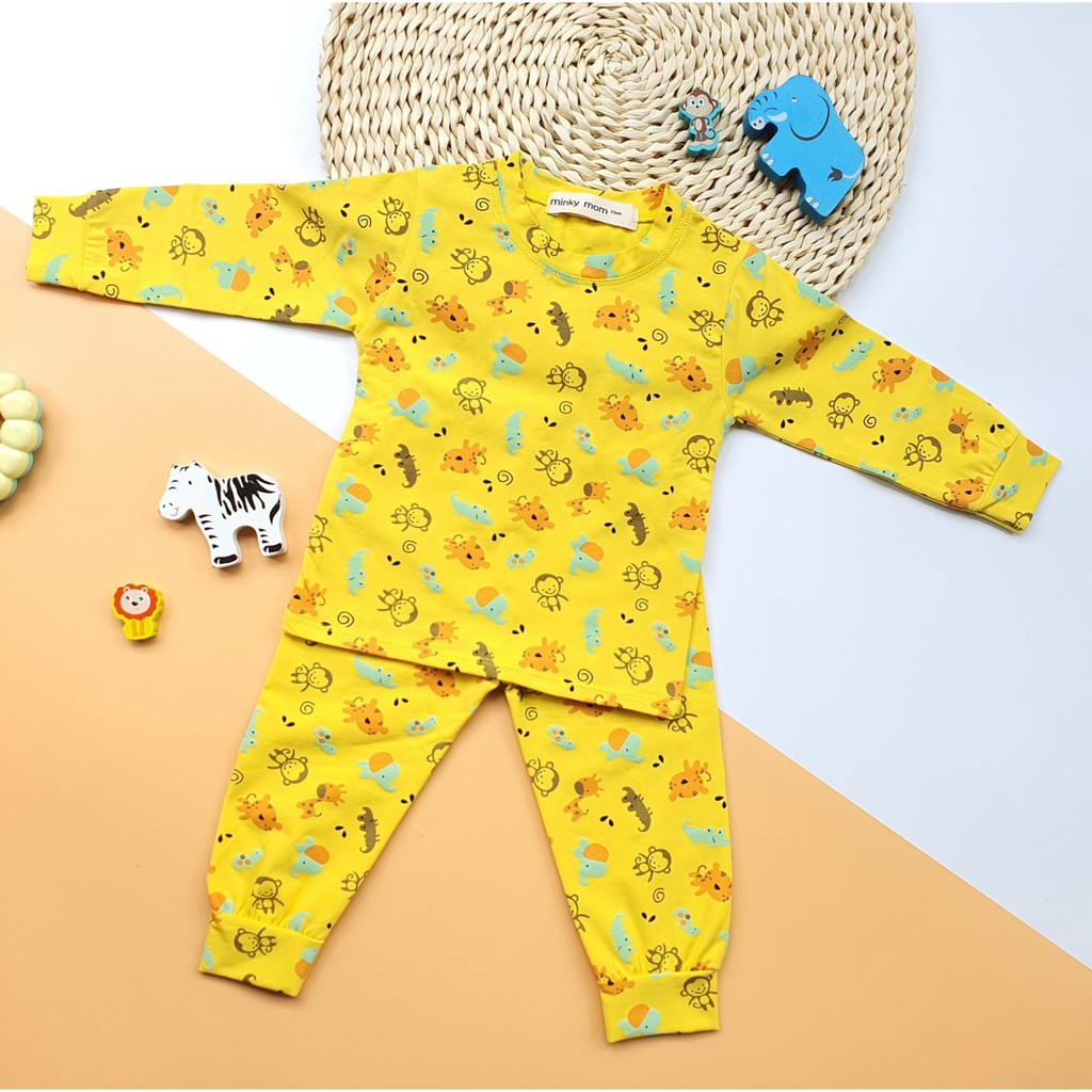 Bộ Cotton  Minky mom in hình ngộ nghĩnh cho bé trai và bé gái 0-4 tuổi