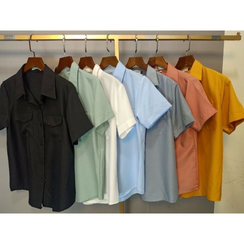 💖💖  Áo Sơ Mi tay ngắn có 7 màu ( hình thật ở cuối) 💖💖 | BigBuy360 - bigbuy360.vn