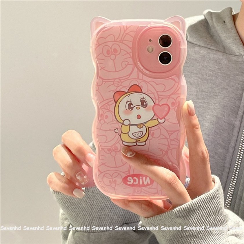 Ốp Điện Thoại Họa Tiết Hoạt Hình Doremon Tai To Dễ Thương Cho iPhone 14 13 12 11 Pro Max SE2020 X XR Xs Max 7 8 Plus