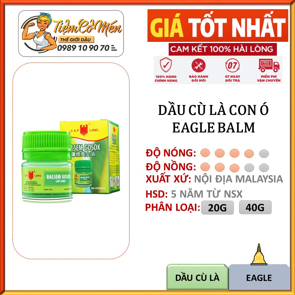 Dầu Cù Là Eagle Balsem Gosok - Đủ Size - 20g/40g