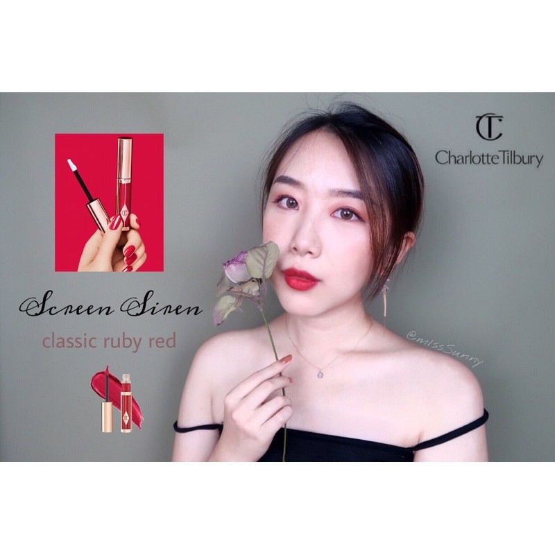 (Tách set) Son kem Charlotte Tilbury Hollywood Lips Matte Contour Liquid Lipstick màu Screen Siren