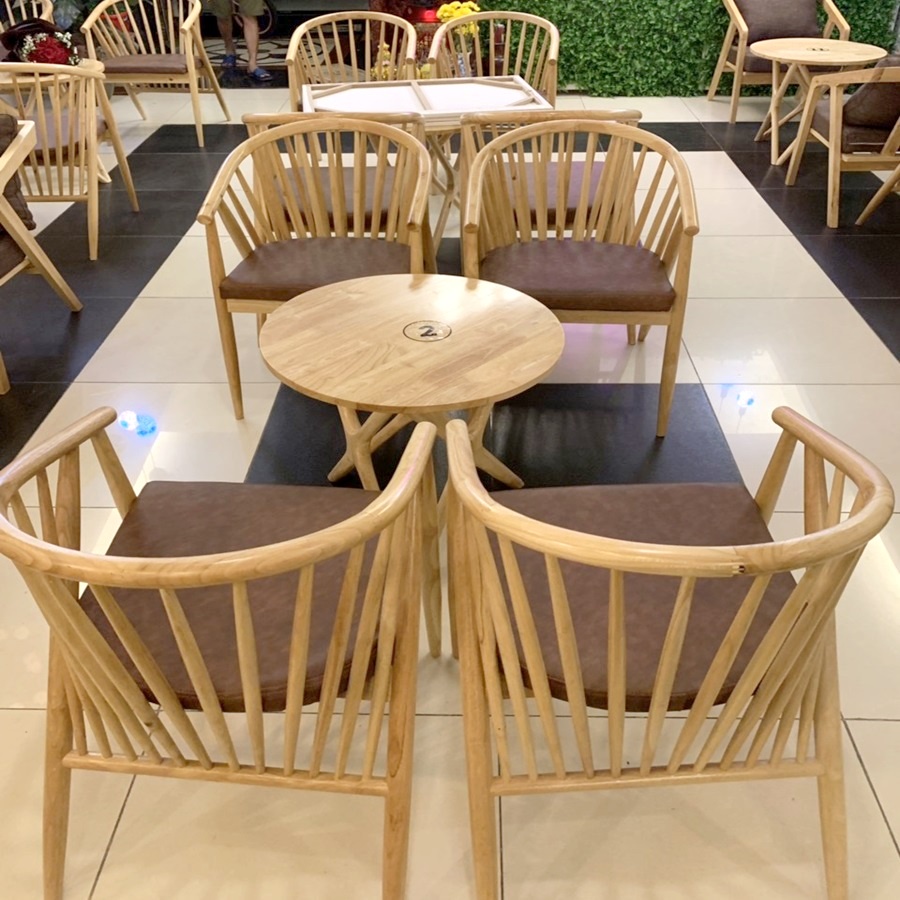 Ghế cafe Nan gỗ Genny cao cấp