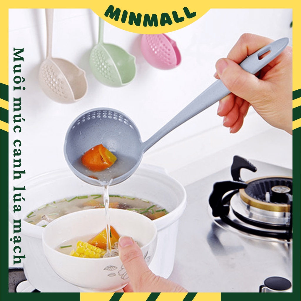 Muôi/Muỗng Múc Canh/ ăn lẩu bằng lúa mạch 2 trong 1 tiện dụng #C626
