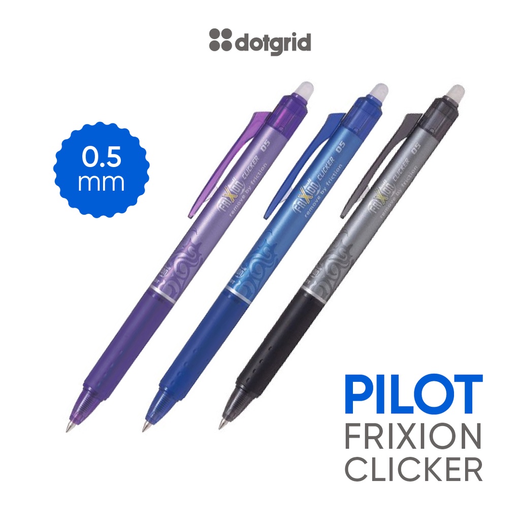 Bút bi gel xóa được Pilot Frixion ball Clicker ngòi 0.5mm - 4 màu