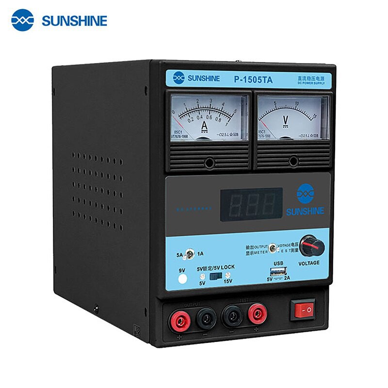 Máy cấp nguồn P1505TA kim &amp; số 15V-5A Sunshine