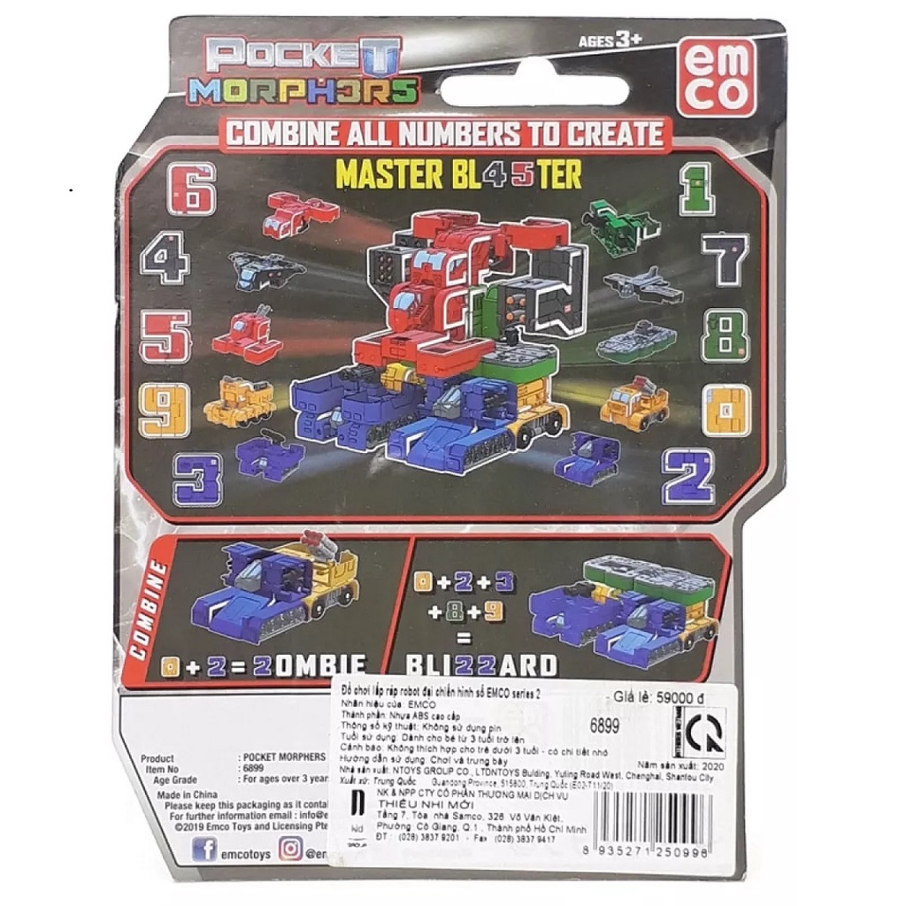 Đồ chơi lắp ráp số EMCO biến hình robot TINITOY – LUB184 – LUFFYBABY – Kích thích bé tư duy, sáng tạo