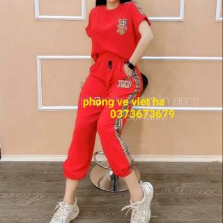 Bộ đũi THÊU và phối BURBERRY bo chân xinh xắn sang chảnh, Đơn giản và sang trọng, bao chất hit hot MÃ VF2004225