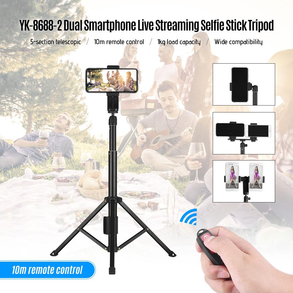 GOPRO Gậy Ba Chân Để Bàn Bằng Hợp Kim Nhôm 5 Phần Có Điều Khiển Từ Xa Cho Iphone Huawei Sumsang