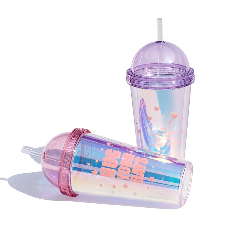 LY NƯỚC NHỰA HUG YOUR DAYS 2 LỚP 420ml