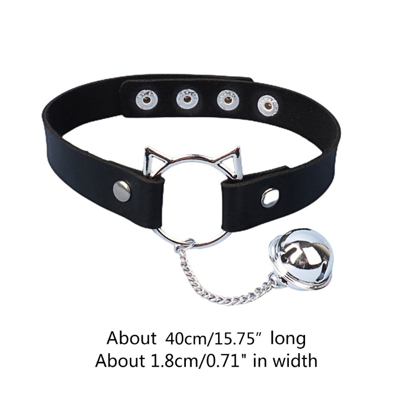 Vòng Cổ Choker Bằng Da Phong Cách Punk Gothic Lolita Giáng Sinh Halloween