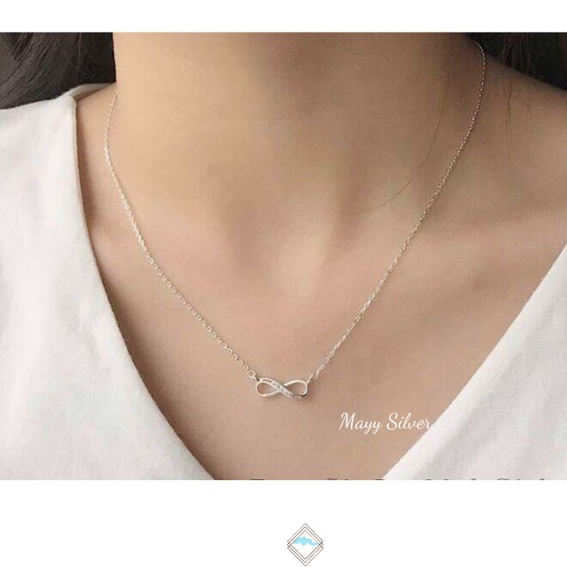 Dây chuyền bạc Mayy Silver - dây chuyền hoạ tiết vô cực Infinity - Infinite - Dây chuyền đeo hàng ngày cho nữ