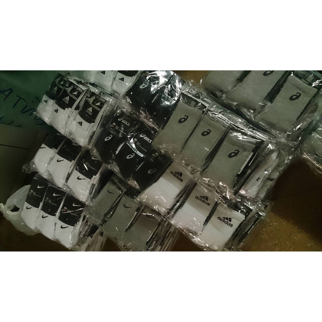 Tất tennis 100% cotton cao cổ dày