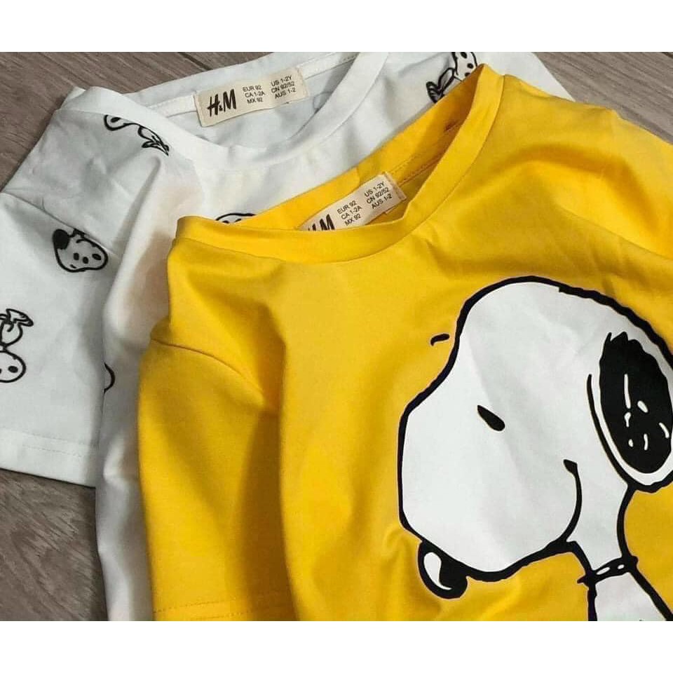 Áo phông cho bé trai bé gái combo 2 áo chó snopyy xuất dư chất liệu cao cấp thấm hút mồ hôi tốt JIMADO SF1862