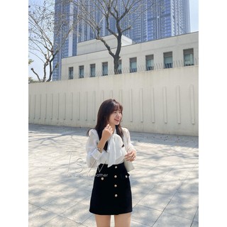 Sơ mi voan bồng thắt nơ (ảnh thật)