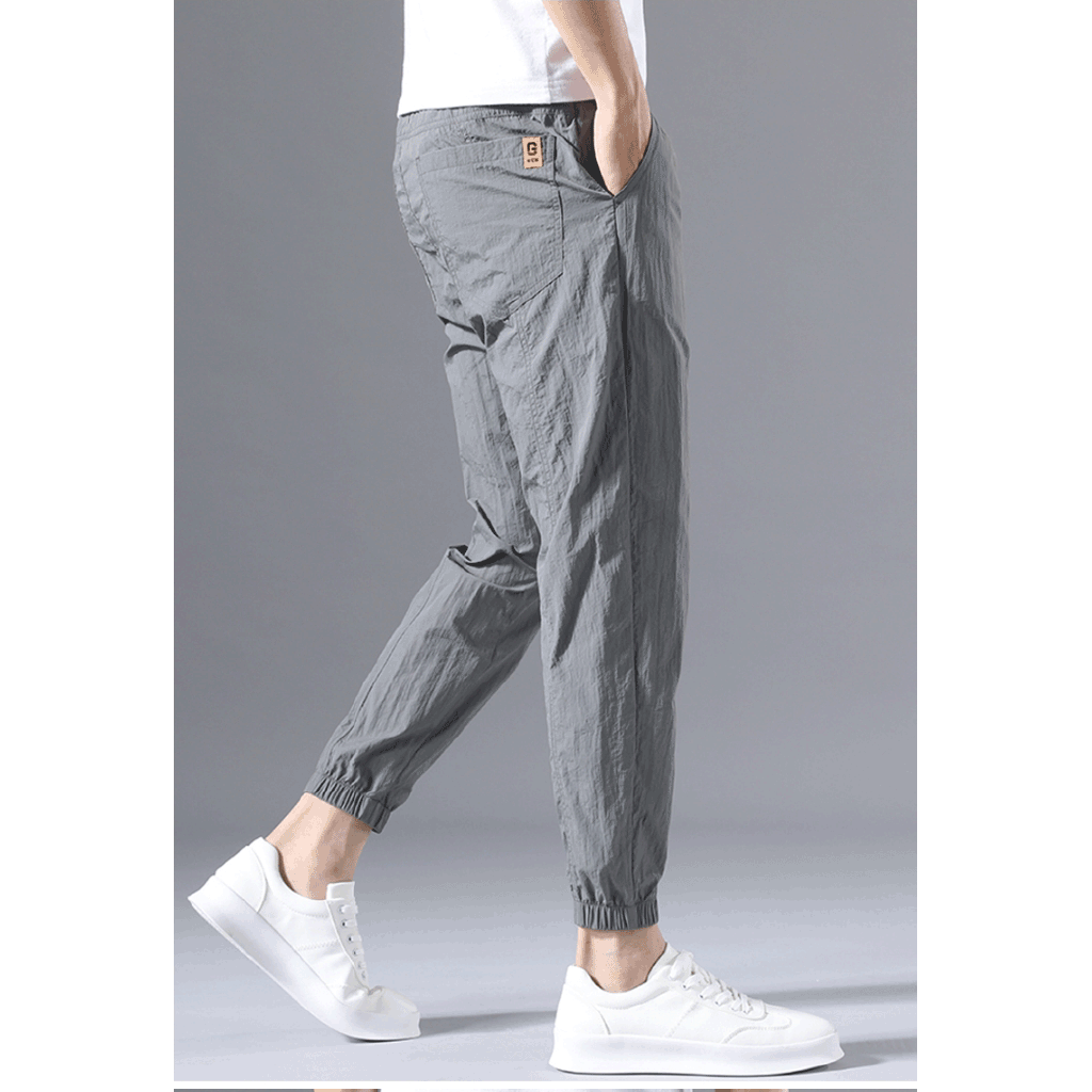Quần jogger Thể Thao Vải Lụa Lạnh Nhanh Khô 3 Màu Sắc Tùy Chọn Phong Cách Hàn Quốc Cho Nam