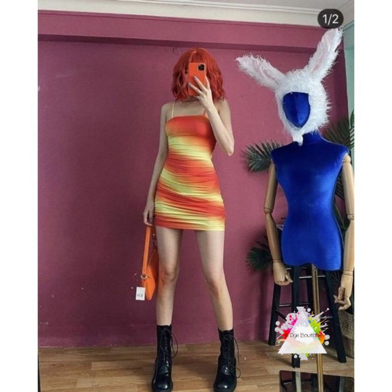 ĐẦM LOANG MÀU BODY DỰ TIỆC GỢI CẢM - TIE DYE DRESS Ombre - Tie Dye Boutique 👗