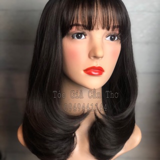 Tóc Bộ Cúp 45cm Nâu Đen