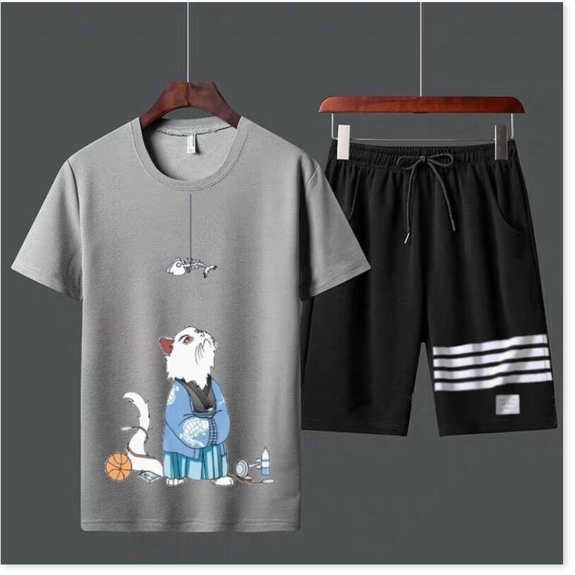 SET BỘ THUN HÈ CON MÈO SIÊU CHẤT CỰC NGẦU CHO CÁC BẠN TRẺ MẪU MỚI NHẤT HIỆN NAY LANA FASHION