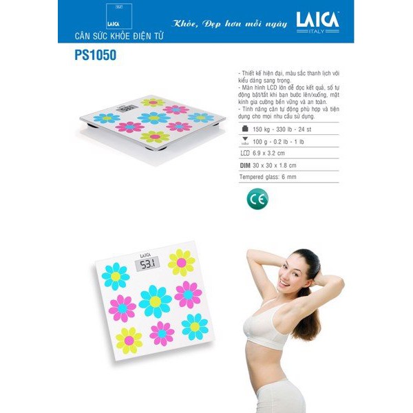 Cân Sức Khỏe Điện Tử Laica PS1050